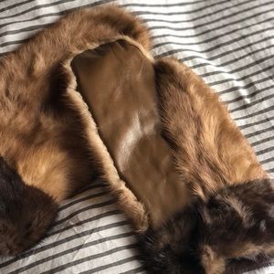 Genuine mink (& mink line) mittens